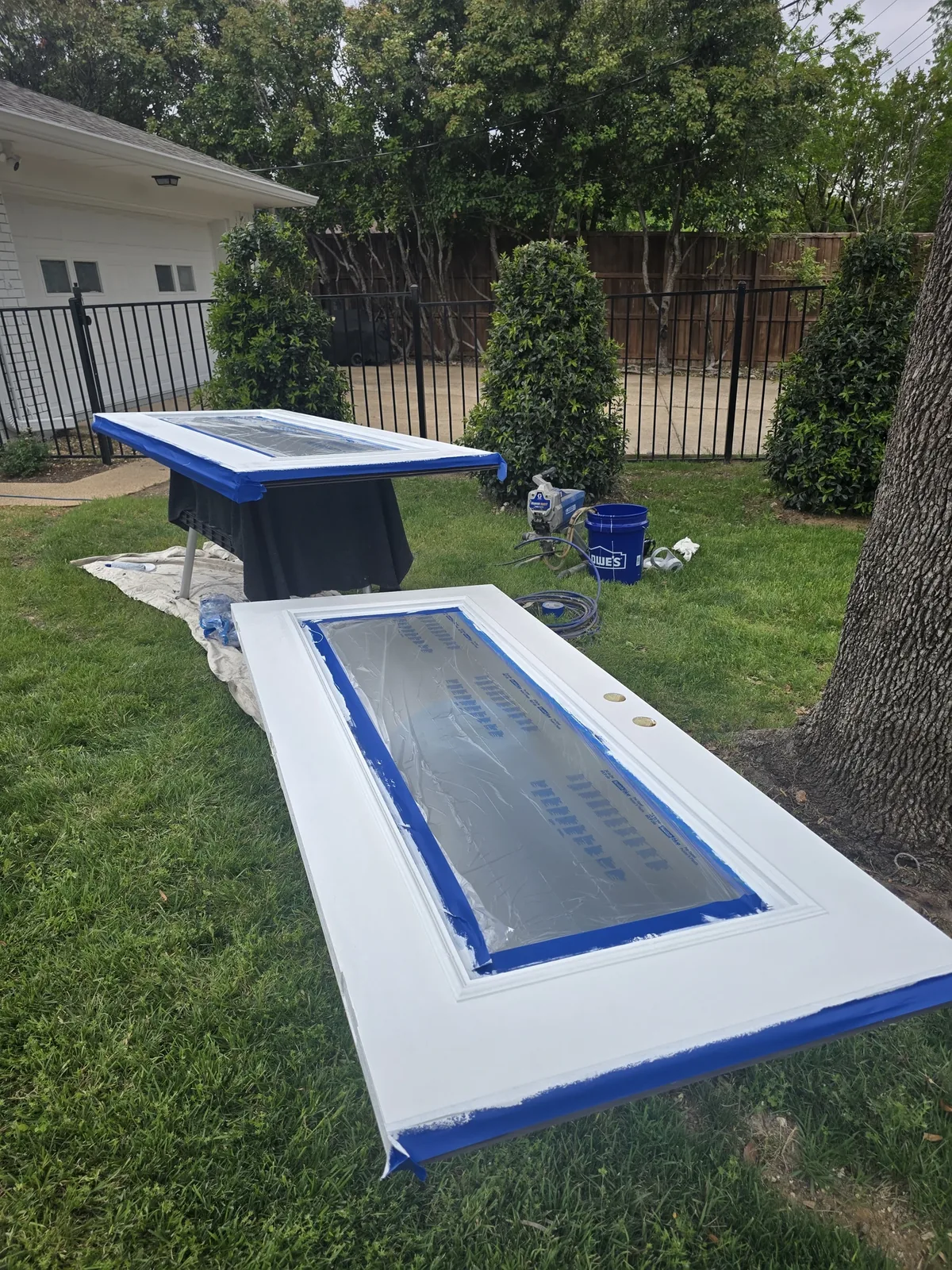 Exterior door prep & repaint